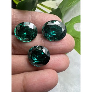 cubic zirconia 48 carats Emerald 15x13,12x14mm Total 3 pieces