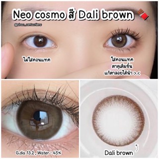 Neo cosmo สี Dali brown เลนส์สีน้ำตาลช็อคโกแลตแก้ตาลอย