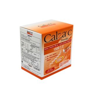 Calza C Powder 1500mg กล่อง 30 ซอง บำรุงกระดูกมีวิตามินซี Calza-C  มีส่วนช่วยในการเสริมสร้างกระดูกและข้อ