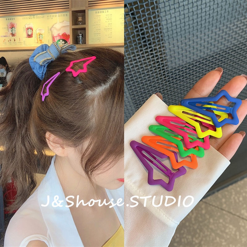 เคเอฟ524เกาหลีน่ารักสีเรืองแสงปังดาวตกคลิปทรงผมเครื่องประดับผม