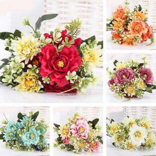 【AG】Artificial Flower Vivid Ornamental Durable No Wither Clear Texture Simulation Dahlia Home Decor