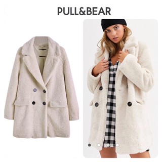 โค้ทกันหนาว โค้ท✨ Pull&amp;bear ✨ แท้💯% โค้ท Fluffy coat ✂️✂️งานตัดป้าย✂️(WY929)