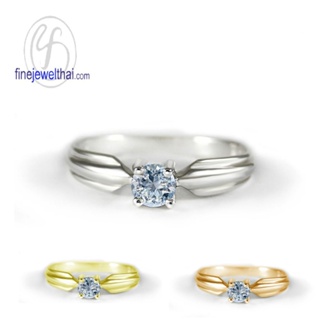 Finejewelthai-แหวนซิทริน-ซิทริน-แหวนเงินแท้-แหวนพลอย-พลอยประจำเดือนเกิด-R1233ct (เลือกสีตัวเรือนได้)