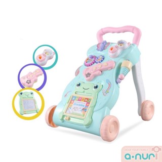 Baby music walker รถหัดเดิน มีถังถ่วงน้ำหนัก รถผลักเดินกระดาน สีพาสเทล รถหัดเดิน รถผลักเดิน ของเล่นเด็ก