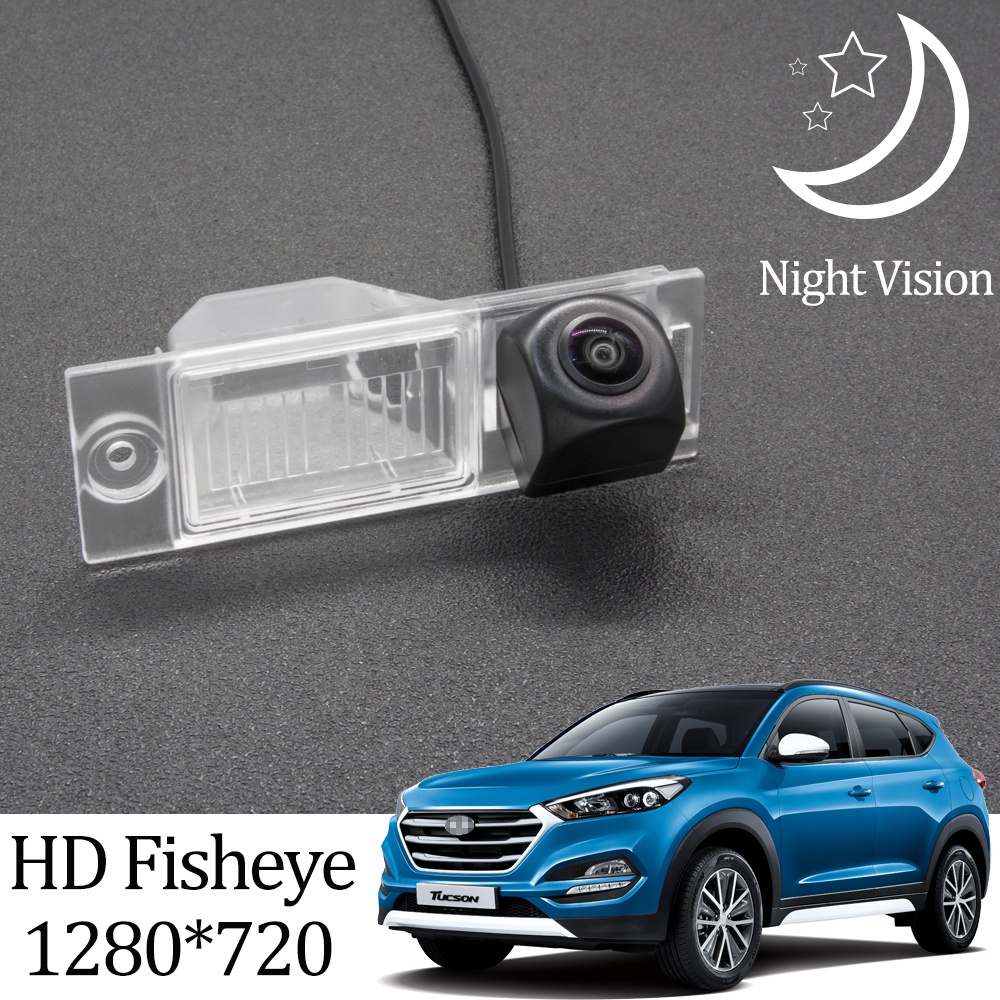 กล้องมองหลังรถยนต์ HD Starlight night vision CCD 12V 1280*720 Fisheye อุปกรณ์เสริม สําหรับ Hyundai Tucson SUV 3rd generation 2016 2017 2018
