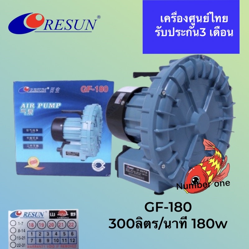RESUN  GF-180 ปั๊มลมชนิดพัดลมไฟฟ้า 180w 300 ลิตร/นาที