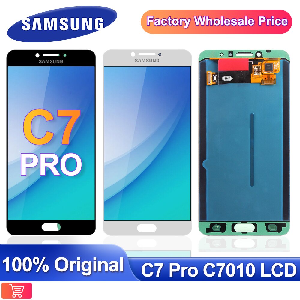 5.7 & 39;& 39; จอแสดงผล LCD สําหรับ Samsung Galaxy C7010 หน้าจอ LCD C7 Pro SM-C7010Z C7pro จอแสดงผล 