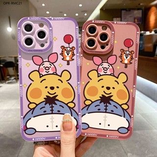 Realme C21 C21Y C25Y C25 C25S C12 C35 C20 C20A C15 C11 2021 เคสเรียวมี สำหรับ Cute Cartoon Winnie The Pooh เคส เคสโทรศัพท์ เคสมือถือ Full Cover Shell Shockproof Back Cover Protective Cases