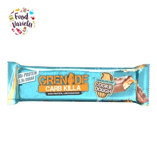 [Best Before 30/Jun/2023]Grenade Carb Killa High Protein Bar Chocolate Chip Cookie Dough 60g เเกรเนต ไฮ โปรตีน บาร์ รสช็