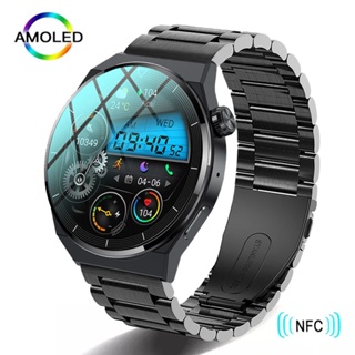 Filiekeu NFC สมาร์ทวอทช์ หน้าจอ HD AMOLED รองรับ ECG+PPG ไร้สาย บลูทูธ IP68 กันน้ํา