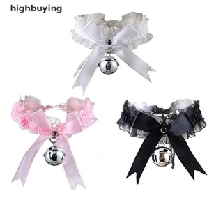 [highbuying] สร้อยคอโชคเกอร์ ประดับโบว์ ลูกไม้ เซ็กซี่ สไตล์โกธิค สําหรับผู้หญิง