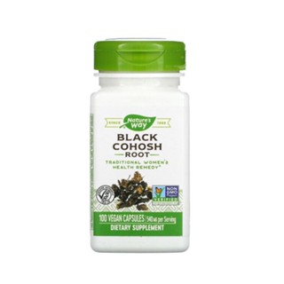 วิตามินผู้หญิงวัยทอง สมุนไพร Nature’sWay BlackCohosh แบล็คโคฮอส. ทางเลือกของคนทานฮอร์โมน100เม็ด