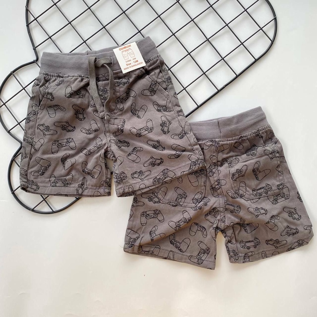 Shortpant Oshkosh 1y-6y Pull On Game สีเทา