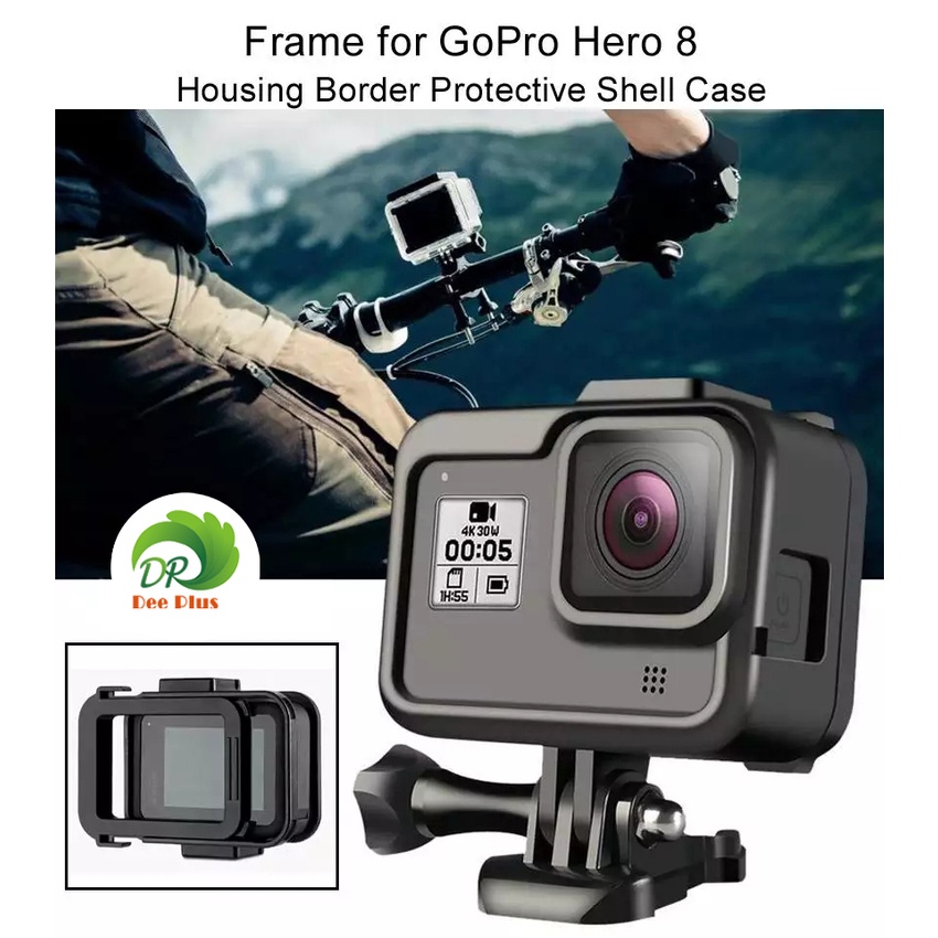 Frame กรอบ สำหรับ GoPro Hero 8 Housing เปลือกป้องกันขอบเคสสำหรับ GoPro Hero 8 สีดำอย่างรวดเร็วซิปและสกรูที่เคลื่อนย้าย