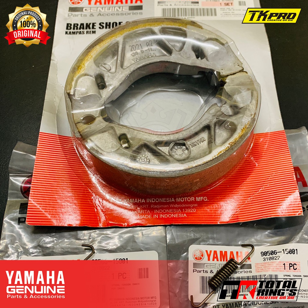 ผ้าเบรกหลัง RX KING RXKING RXS SCORPIO (5BP-F530K-20) ORIGINAL PLUS SPRING 90506-15001 (2)