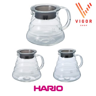 Hario V60 range Server เหยือกแก้วเสิร์ฟกาแฟ สำหรับรองกาแฟดริป เข้าไมโครเวฟได้ ผลิตจากแก้วทนความร้อนสูง ของแท้ Japan