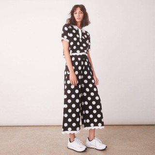 [asv aw21] Polka Dot Knit Pants กางเกงผู้หญิง ขายาว ผ้าทอลายจุด