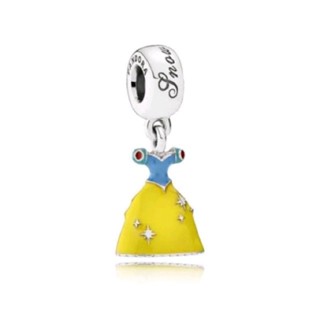 Pandora silver disney hanging charm เดรสสโนว์ไวท์