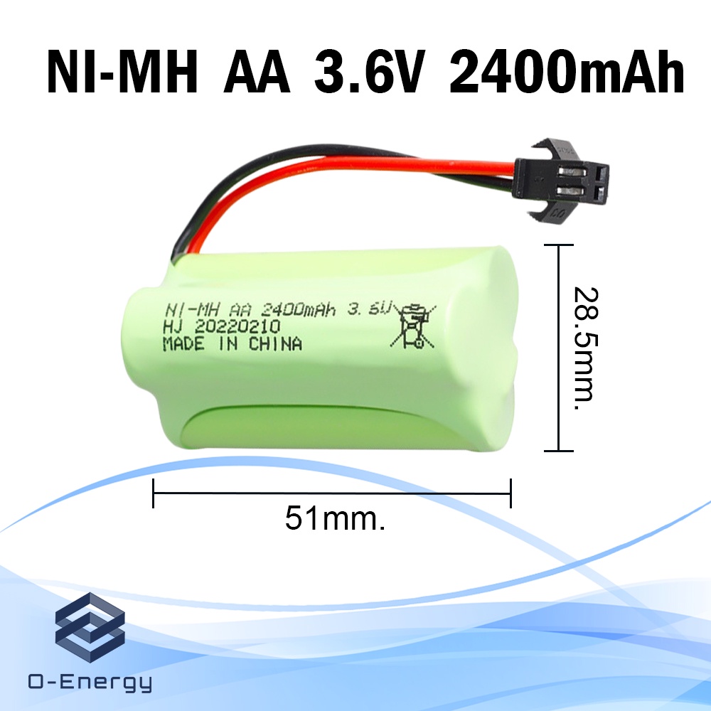 Yangers 4.8V 2400mAh 4S NIMH AA Rechargeable Battery SM 2P Plug Connector with USB Charger SM2P 2 Pin Cable Set for RC Batteries Remote Control Car Truck Jumper Crawler Boat Excavator Toy