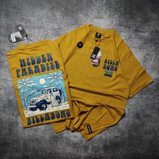 เสื้อยืด พิมพ์ลาย Billabong HIDDEN PARADISE นําเข้า สีเหลือง