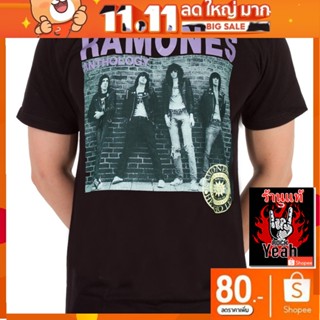 เสื้อวง Ramones เสื้อยืด ราโมนส์ เสื้อผ้าแฟชั่น เสื้อวิ่ง เสื้อวินเทจ RCM692