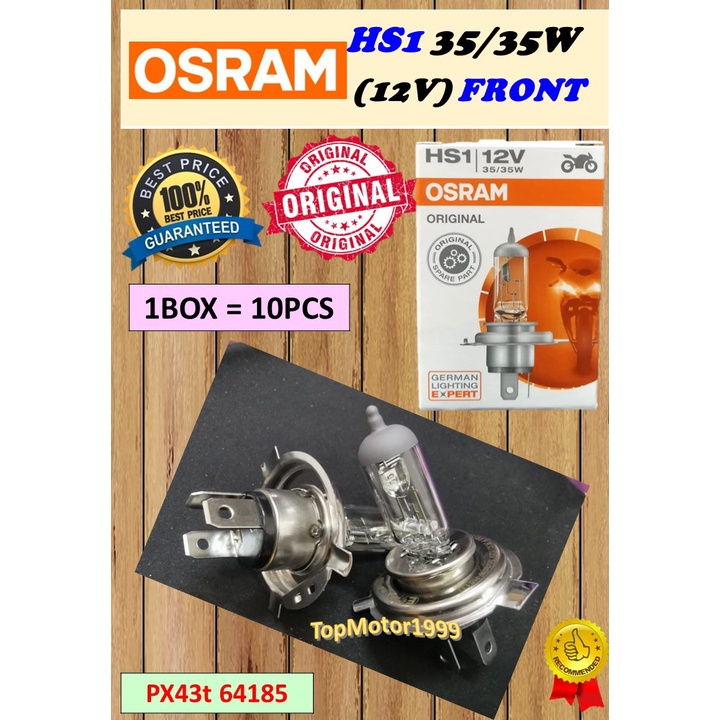 OSRAM Bulb HS1 (หน้า /Depan) / H4 SRL / Y15 / FZ (12V35/35W) Bulb Mentol (12V) RS150R,Y15ZR, FZ150, 