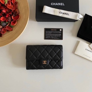 CHANEL CLASSIC MEDIUM WALLET LAMB SKIN 15CM ORIGINAL