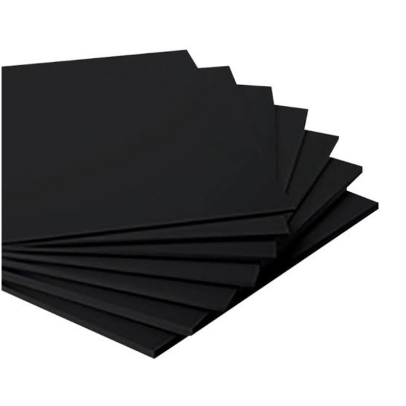 แผ่นพลาสวูด หนา 10 มม. สีดำ สามารถนำไปตัดโดยไม่ต้องทำสี พลาสวูด พลาสวูดเเผ่นเรียบ PLASWOOD ไม้ แผ่นไ
