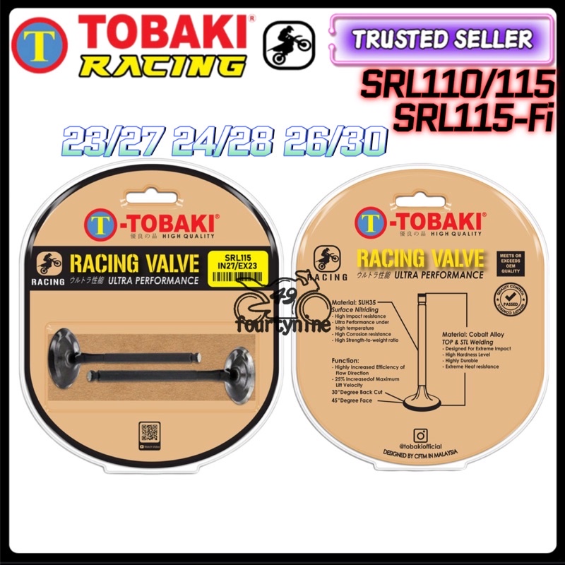 LAGENDA / SRL110 / SRL115 / SRL115FI / SRL115 FI 23/27 24/28 26/30 RACING VALVE TOBAKI