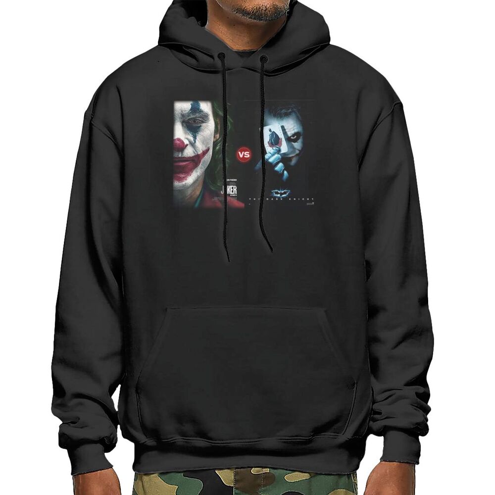 JLfekl11PApnof98 Joker Vs Dark Knight ผู้ชายผ้าฝ้ายเสื้อยืดเสื้อสวมหัวนักเรียน Hoodie วันเกิด