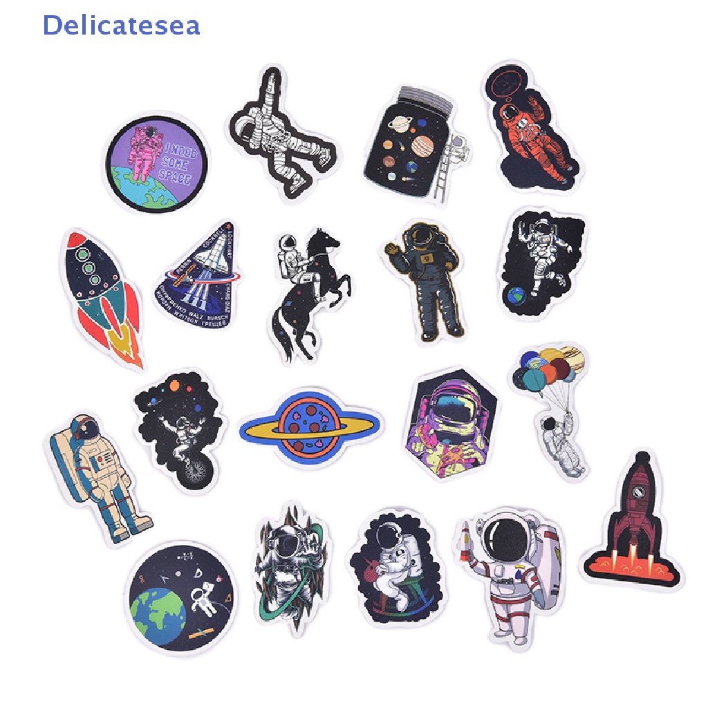 [Delicatesea] สติกเกอร์ ลายนักบินอวกาศ สําหรับติดตกแต่งสเก็ตบอร์ด แล็ปท็อป กระเป๋าเดินทาง 50 ชิ้น