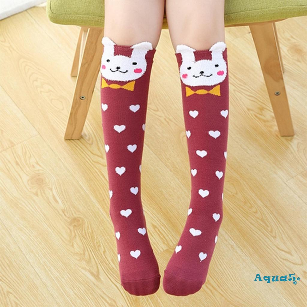 อุ๊ย-เด็กสาวคริสต์มาสเข่าสูงถุงเท้าการ์ตูนสัตว์พิมพ์ยืดหยุ่นเครื่องแบบหลอดถุงน่องสําหรับเด็กวัยหัดเดินเด็ก - รูปที่ 2