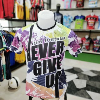 เสื้อวิ่ง ออกกำลังกาย Never Give Up รหัส K1002