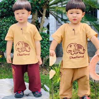ชุดพื้นเมืองเด็กลายช้าง