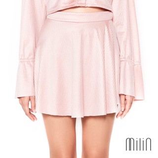 [MILIN] Windsor Skort Ruffled wave flowing high waist layered skater shorts กางเกงขาสั้นซ้อนกระโปรงทรงเอวสูงดีเทลจับจีบ