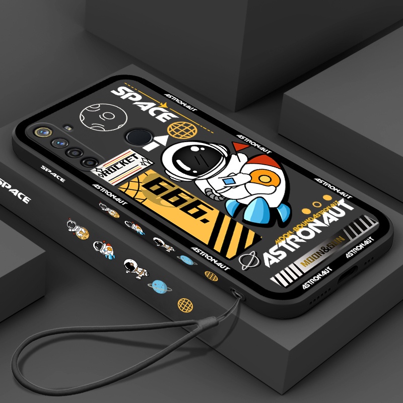 เคสโทรศัพท์มือถือแบบนิ่ม TPU กันกระแทก ลายจรวดนักบินอวกาศ สําหรับ Realme 5 6 7 Pro 5i 6i 7i 8i 9i C17