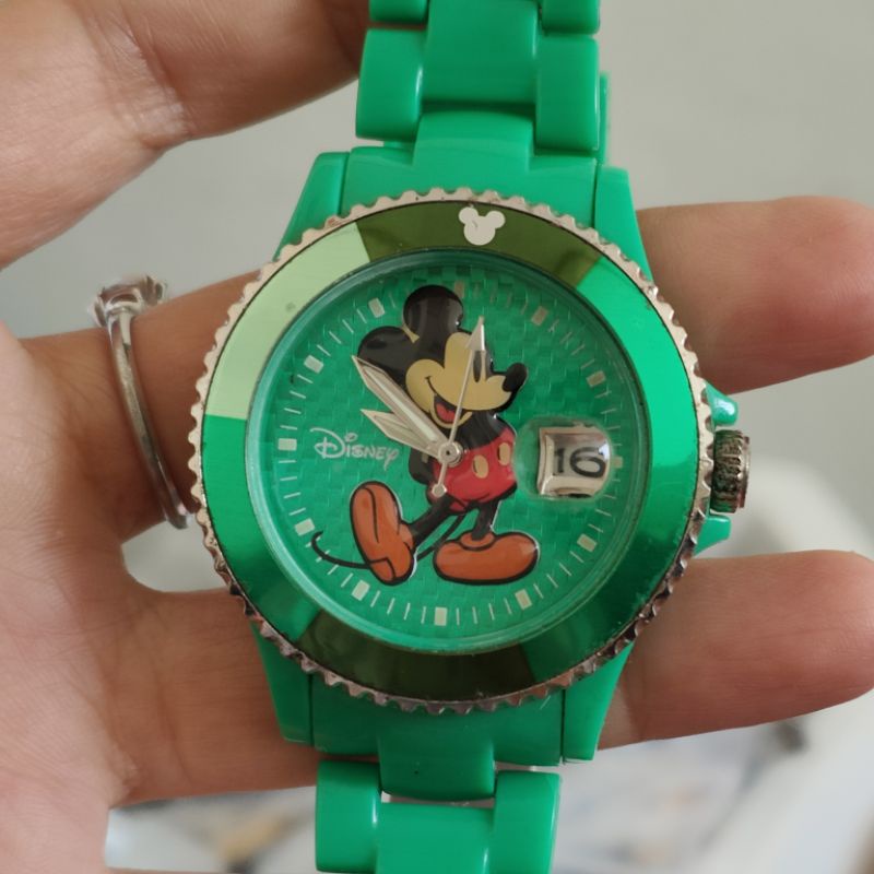 นาฬิกา Vintage Mickey Mouse นาฬิกา Disney ระบบ quartz นาฬิกาญี่ปุ่นมือสอง สภาพสวย