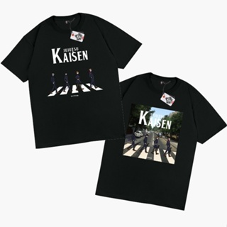 เสื้อยืด ลายการ์ตูนอนิเมะ JUJUTSU KAISEN ABBEY ROAD THE BEATLES ทรงสามเหลี่ยม