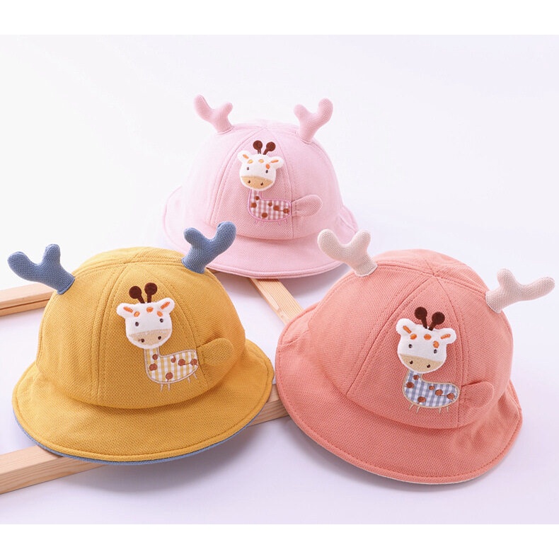 [ โค้ดส่วนลดหน้าร้าน] พร้อมส่ง หมวกเด็ก ลายยีราฟ