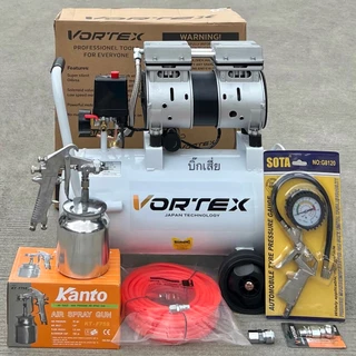 ปั้มลม30ลิตร ออยฟรี เสียงเงียบ ปั้มลมVortex แบรนด์ดัง+อุปกรณ์ใช้งาน เติมลมรถใหญ่รถเล็ก(รับประกัน1ปี)