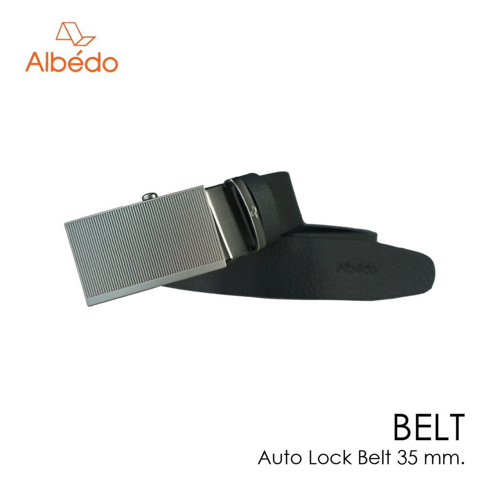 [Albedo] AUTO LOCK BELT 35 MM. เข็มขัดหัวออโต้ล็อค หนังแท้ - ABMI01599