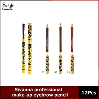 Sivanna professional make-up eyebrow pencil 12 pcs