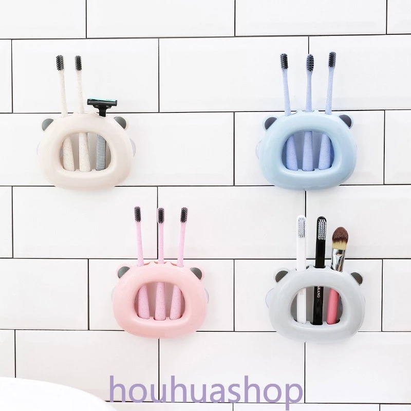 ที่วางแปรงสีฟันติดผนัง, ชั้นเก็บของติดผนังในห้องน้ํา, ที่ใส่แปรงสีฟันถ้วยดูดคู่สร้างสรรค์, ที่ใส่แปรงสีฟันสัตว์น่ารัก, ใช้ในบ้านในห้องน้ thumbnail 6