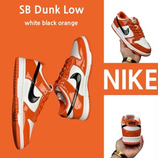 （ยิงจริง）Nike SB Dunk Low สีส้มขาวดำ ของแท้100%💯รองเท้าผ้าใบ รองเท้า รองเท้าวิ่ง รองเท้า nike-1-4