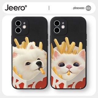 Jeero เคสคู่ เคสไอโฟน คู่รัก กันกระแทกซิลิโคนนุ่มน่ารักตลก เคสโทรศัพท์ Compatible for iPhone 14 13 12 11 Pro Max SE 2020 X XR XS 8 7 6 6S Plus พลัส HFF1941