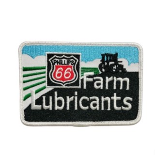 อาร์มปัก Farm Lubricants. แบบเย็บติด   งานปักปราณีต สวยงาม ส่งทุกวัน