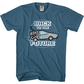 8-Bit DeLorean Back To The Future T-Shirt เสื้อแฟชั่นผญ เสื้อสีขาว