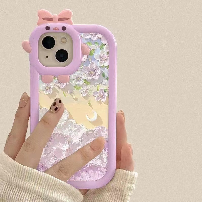 เคส OPPO A77 5G A57 4G 2022 A77S Reno 8 Z 5G Reno 7 Z 5G A16 A55 4G A74 5G A95 A74 4G A76 A96 A54 4G Reno 5 A1K A16K A16E Reno 5K เคสโทรศัพท์มือถือซิลิโคนการ์ตูนดอกไม้โทรศัพท์มือถือเคสนุ่ม