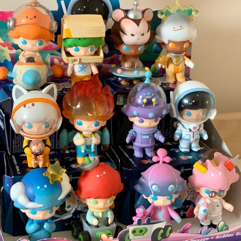 ของแท้POPMART Dimoo ชุดกล่องสุ่ม ฟิกเกอร์ตุ๊กตาอวกาศ 12 แบบ ...