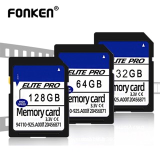 Fonken การ์ดหน่วยความจําแฟลช 64GB 128GB Smart SDHC SDXC สําหรับกล้องแท็บเล็ต พีซี